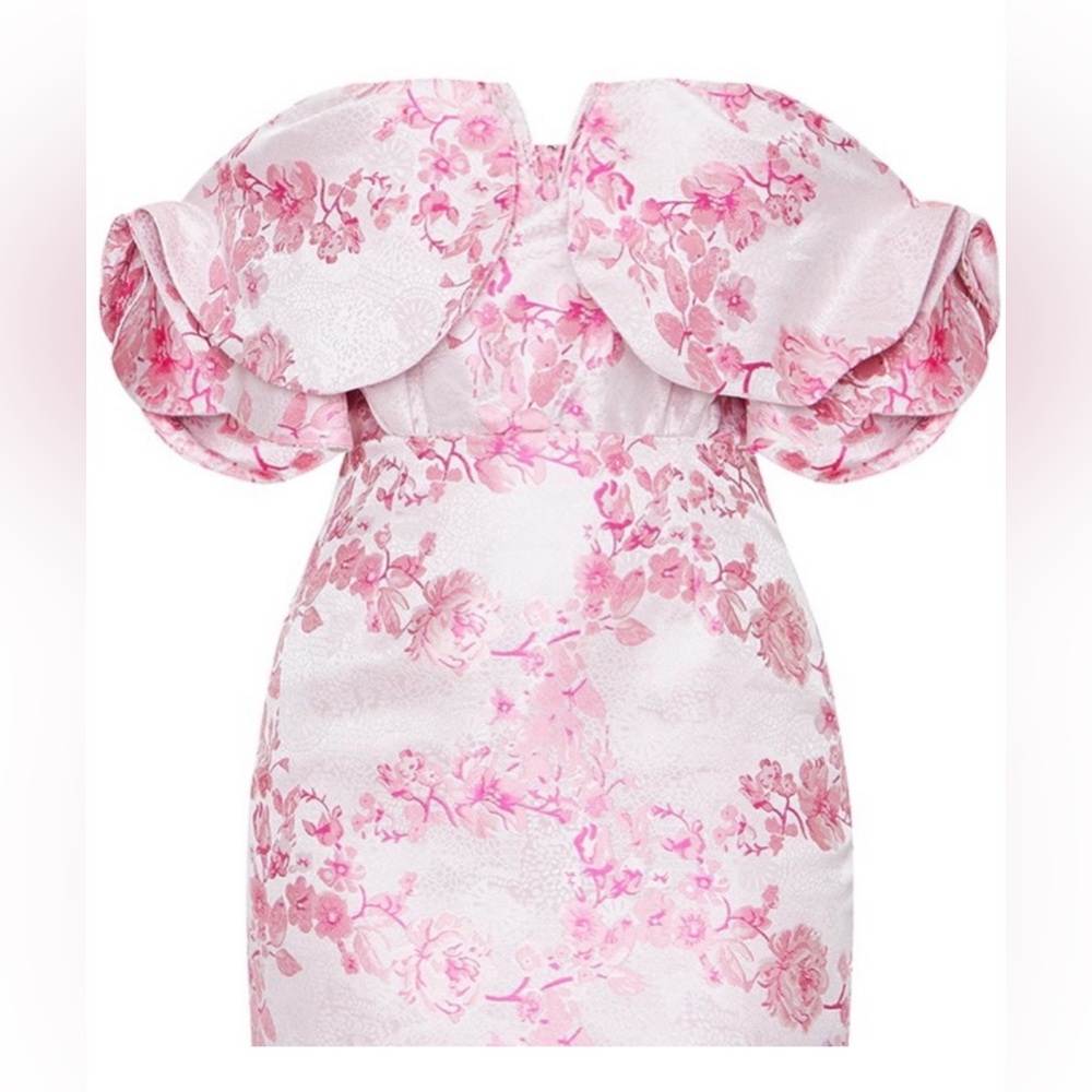 Pretty Little Things Pink Jacquard Dress